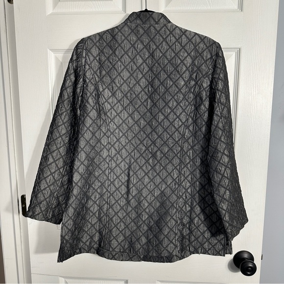 Coldwater Creek petite med. button front jacket, gray, long sleeve, spring - Picture 10 of 10